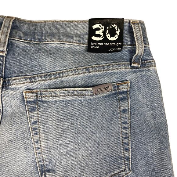 JOES JEANS Jean Lara Mid Rise Straight Ankle Denim Jeans Size 30 NWT Patchwork - Picture 3 of 6